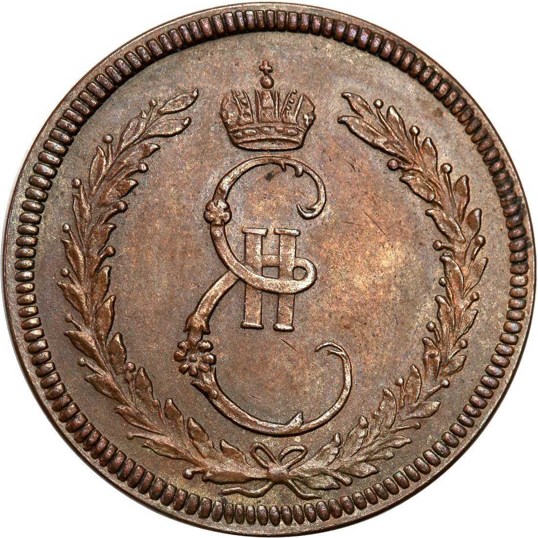 Rosja. Katarzyna II. Żeton 1791 Pokój z Turcją, brąz